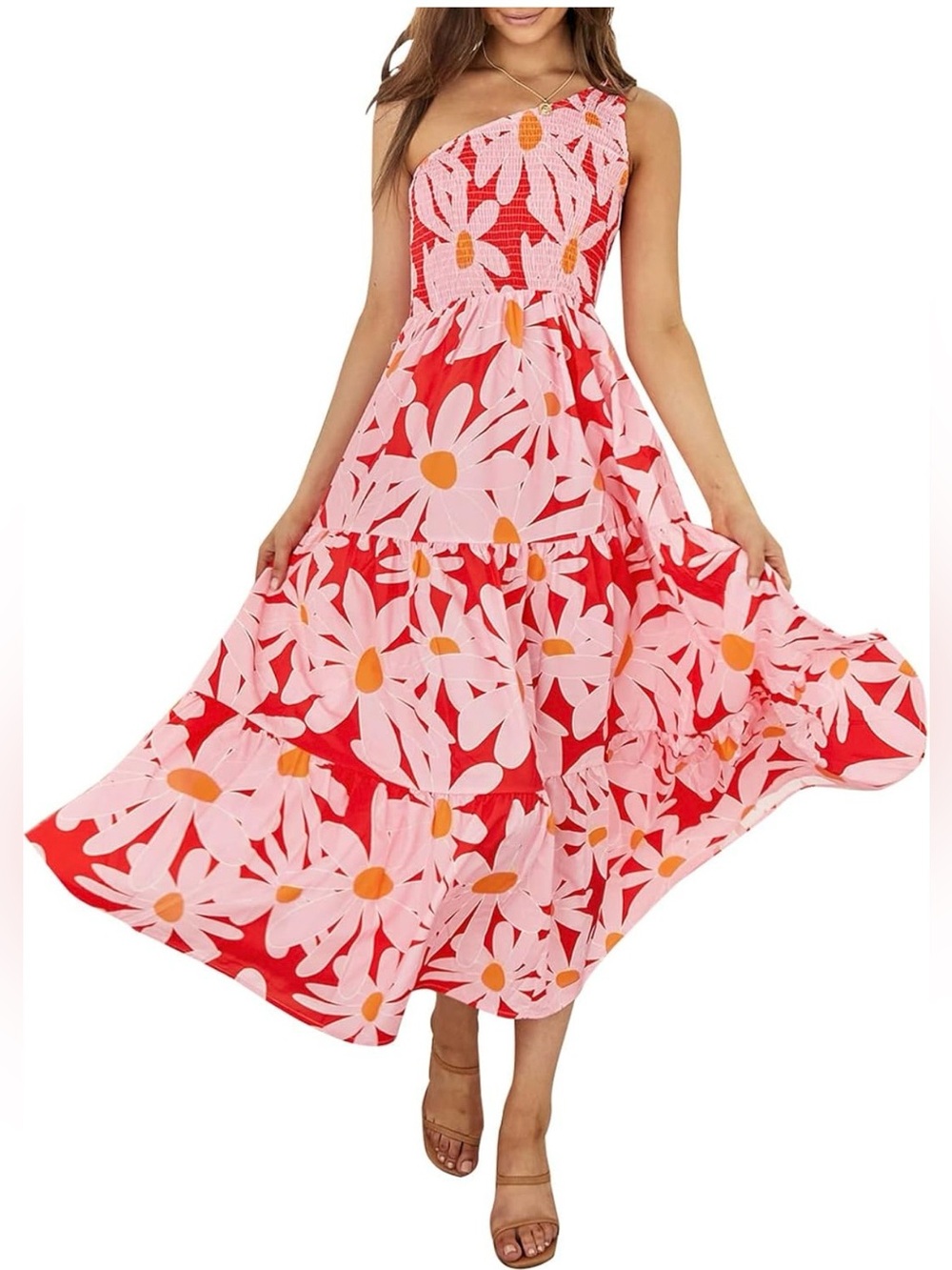 ZCSIA One Shoulder Ruffle Tiered Dress Sz.S. Never Been Worn